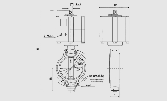  船用中心型氣動式蝶閥