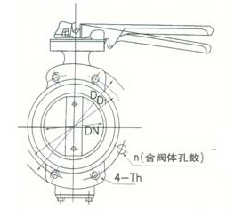 船用日標對夾式手柄蝶閥